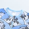 thumbnail image 5 of ATAIKU Infant Baby Boys Short Sleeve Romper 3M-3T Newborn Cotton 2 Way Zipper Jumpsuit Toddler Summer Bodysuit - 1PCS Shark, 5 of 11