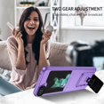 thumbnail image 5 of Case for Samsung Galaxy Z Flip 5, [Adjustable Bracket] Shockproof PC Shell with Lens Protection Galaxy Flip 5 Phone Case, Purple, 5 of 14