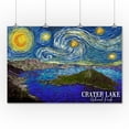 thumbnail image 2 of Crater Lake National Park, Starry Night National Park Series (36x54 Giclee Gallery Art Print, Vivid Textured Wall Decor), 2 of 3