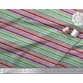 thumbnail image 3 of Soimoi Polyester Crepe Fabric Horizontal Stripe Printed Fabric 1 Yard 42 Inch Wide, 3 of 3
