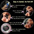 thumbnail image 4 of 6Pcs Car Crystal Rhinestone Ring, Bling Pink Sticker Emblem Ring, Sparkly Car Interior Accessory Decoration Ring for Auto Engine Ignition Push Start Button Key & Knobs, Unique Gift (Pink), 4 of 7
