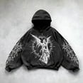 thumbnail image 3 of Y2K Hoodie for Men Retro Gothic Long Sleeve Hoodie Streetwear Casual Loose Hoodies for Teens Black XXXL, 3 of 3