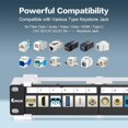thumbnail image 3 of Soporte de pared Patch Panel Enmane de 12 puertos en blanco Keystone, 10 pulgadas, 3 of 7