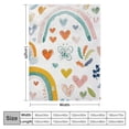 thumbnail image 4 of Orinice Rainbow Hearts Warm Lightweight Blanket Soft Fleece Throw Blanket for All Seasons - Excellent Hand Feel, Living Room Sofa Decor, Cow Gifts - Multiple Sizes Available 50x60in, 4 of 6