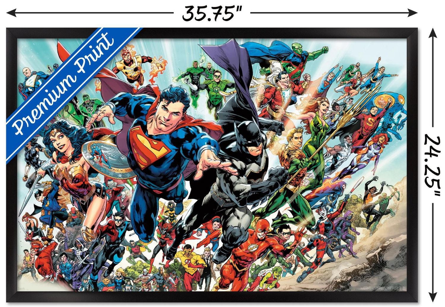 DC Comics - Justice League Rebirth - Group Wall Poster, 14.725" x 22.375"