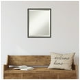 thumbnail image 4 of Amanti Art Theo Black Silver Narrow Beveled Wood Bathroom Wall Mirror, 4 of 10