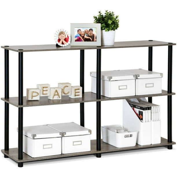 Furinno 99130 TurnNTube 3Tier DoubleSize Storage Display Rack