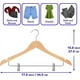 thumbnail image 2 of USTECH Gancho con Forma de Arco y Pinzas, con Acabado de Madera Resistente para Trajes, Pantalones y Faldas, Ahorra Espacio en el Armario con Muesca en el Hombro para Vestidos con Tiras, Paquete de 20, 2 of 5