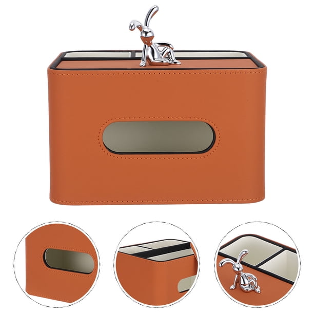 WHAMVOX Pañuelos Decorativo De Cuero PU Con Almacenamiento Múltiple Para
