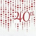 thumbnail image 2 of Creative Converting 339897 Rubis 40e Anniversaire Serviettes&44; 16 Comte, 2 of 2
