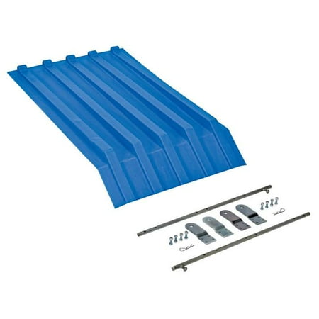 Hopper Lid - Vestil Manufacturing PLID-H-25-BU Heavy-Duty Poly Lid for Size 0.25 Style H Hopper, Blue