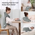 thumbnail image 3 of MaxKare Large Heating Pad with 4 Heat Settings & Auto Shut-off for Full Body Stress Relief, 24"x33"- Gray, 3 of 10