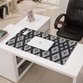 thumbnail image 3 of Long Mouse Pads for Desk,Black Geometric Diamond Dot Pattern Desk Mats on Top Of Desks, Desk Mouse Pad Extra Large with 3mm Non-Slip Base and Stitched Edge for Gaming,Office,Work,Home 31.5"x15.7", 3 of 6
