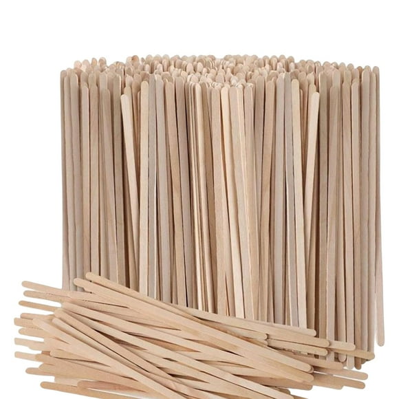 500x Drink Stirrers with Round Ends Coffee Tea Beverage Stirrers Stirrings Wood Stir Sticks Disposable Coffee Stirrer Sticks for Tea Coffee