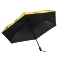 thumbnail image 5 of Green Frogs and Flowers Compact Sun Umbrella Windproof Travel Umbrellas for Rain Strong Portable UV Protection, 5 of 8