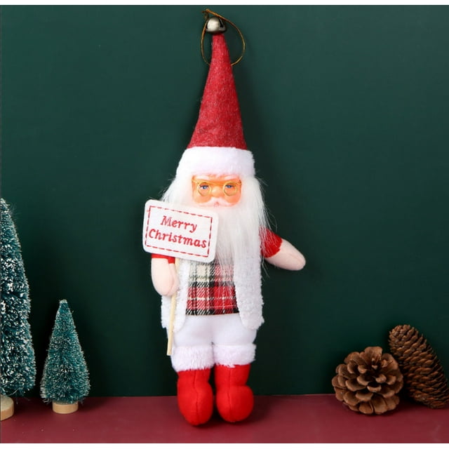 Decoraciones Navideñas Fiudx Adornos Navideños Muñeco de Papá Noel Colgante Para Árbol de Navidad