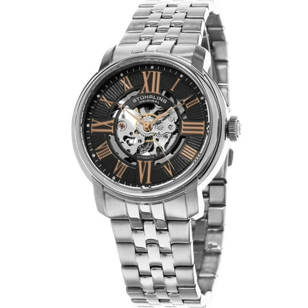 Stuhrling Original Men's Automatic Atrium Stainless Steel Bracelet Watch