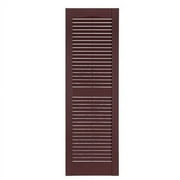 Perfect Shutters IL501567001 Premier Louver Exterior Decorative Shutter White - 15 x 67 in
