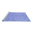thumbnail image 2 of Ahgly Company Machine Washable Indoor Round Oriental Blue Traditional Area Rugs, 6' Round, 2 of 4