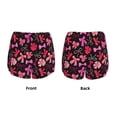thumbnail image 3 of Logiee Various pink and red Bow knots Print Women 2 in 1 Running Shorts,High Waisted Athletic Shorts,Gym Workout Shorts with Liner Pockets-Large, 3 of 7