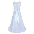 thumbnail image 2 of YEAHDOR Kids Girls Lace Chiffon Flower Girl Dress Wedding Prom Dance Ball Gown Party Maxi Dress Sky Blue 9, 2 of 6