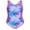 Purple, variant on Charmo Color Blocked Swimwear for Girls Athletic One Piece Practice Swimsuits Racerback Competition Bathing Suits, Size 8-16