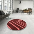 thumbnail image 4 of Ahgly Company Machine Washable Indoor Square Transitional Grapefruit Red Area Rugs, 5' Square, 4 of 7