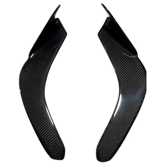 Ikon Motorsports Universal Compatible with Carbon Fiber CF Winglet Type 1 Front Bumper Lip Splitter Diffuser