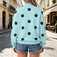 thumbnail image 5 of Womens Polka Dot Sweatshirts Neck Long Sleeve Pullover Tops Oversized Drop Shoulder Loose Fit Soft Cute Graphic Print Y2K Casual Fall Fashion Outfits, 5 of 7