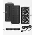 Inlife Dual Solar Panel 12in Duct 200 CFM Ventilation Fan 45Db, 3000 RPM for Chicken Coop - Black