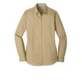 thumbnail image 3 of Port Authority Women's Long Sleeve Carefree Poplin Shirt. LW100, 3 of 4