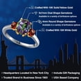 thumbnail image 2 of Gem Stone King 10K Two Tone Gold Green Mystic Topaz and Red Garnet Engagement Ring for Women | 3.04 Cttw | Oval 9X7MM | Gemstone November Birthstone | Size 6, 2 of 6