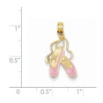 thumbnail image 2 of 14k Enameled Ballet Slippers Charm, 2 of 3