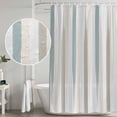 thumbnail image 6 of Teal Beige Brown Shower Curtain, Waterproof Shower Curtains for Bathroom, Modern Oil Painting Striped Abstract Art Washable Fabric Cloth Bathroom Curtain Set Bathtub Decor with Hook 72''x78'', 6 of 9