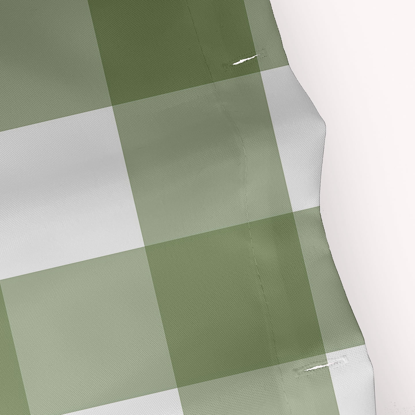 Simply Daisy 70" W x 73" L Gingham Plaid Polyester Shower Curtain, Scallion [1 Ct]