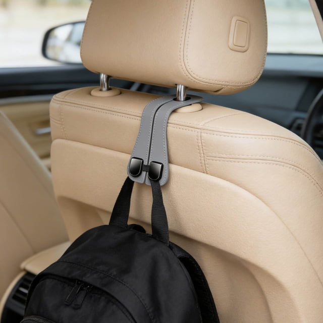 BotaniNest Back Seat Hanger Organizer For Rear Headrest Sturdy Universal Vehicle Storage Hook