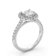 thumbnail image 2 of Spot Jewel 1.8 Ct Princess Cut Lab Created Diamond Engagement Ring – Halo Cathedral Shank with 4 Prong Setting – 14K White Gold Plated – Ideal Daily Wear Gift for Women, 2 of 4