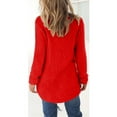 thumbnail image 3 of LilyLLL Womens Fluffy Fleece Sweater Jumper Tops Casual Plain Pullover Blouse Shirt, 3 of 3