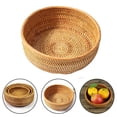 thumbnail image 2 of Frutero de mimbre natural hecho a mano con tejido exquisito, perfecto para, 2 of 9