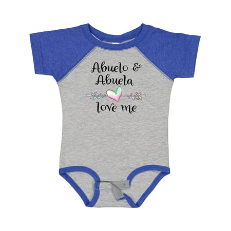 

Inktastic Abuelo and Abuela Love Me- Heart Grandchild Gift Baby Boy or Baby Girl Bodysuit
