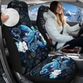 thumbnail image 2 of Uorisanigo Car Seat Cover Fluffy Fur Seat Covers 2-Pack Soft Boho Sea Turtle Seats Cushions Universal Fits Most Cars SUVs, Automotive Interior Accessories, Coral Velvet Cloth, 2 of 7