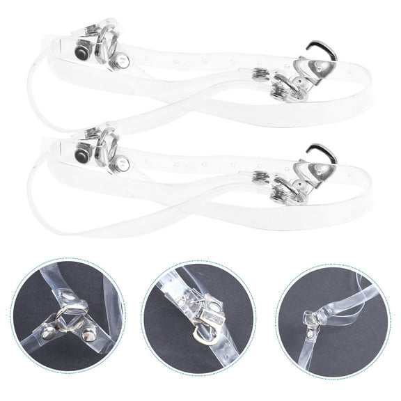 COSMOBETTY 1 Pair Stretchy High-heeled Shoes Straps in Transparent Color for Preventing High Heels from Falling