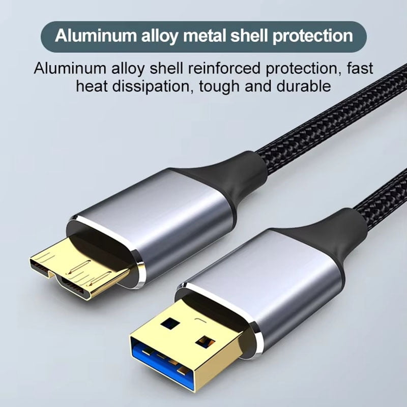 DOONJIEY USB 3.0 Type A to USB3.0 Micro B Data Cable 5Gbps External Hard Drive Cable SSD Sata Cable for Samsung Hard Disk Computer Cable