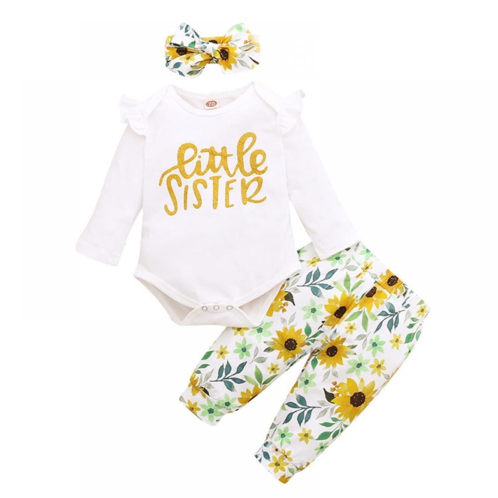 3PCS Set Sister Match Clothes Short Sleeve Cotton Romper T-Shirt Tops Bow Shorts Skirt Headband Outfits Princess Girls 3PCS Set Sister Match Clothes Short Sleeve Cotton Romper T-Shirt Tops Bow Shorts Skirt Headband Outfits Princess Girls
