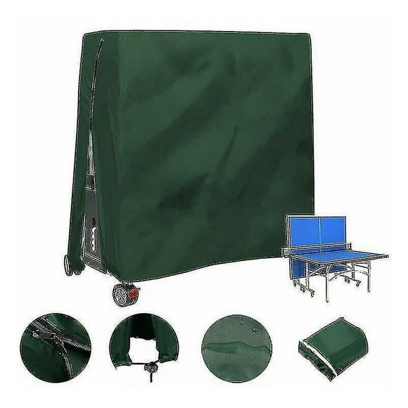 165x70x185cm Green-waterproof And Dustproof Outdoor Ping Pong Table Cover Table Tennis Table Cover