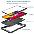 thumbnail image 5 of iPad Air 5 4 10.9" Case, iPad Pro 11 Case, Allytech Heavy Duty Shockproof Rugged Full Body Protective Case Impact Defender Hard Kickstand Cover for Apple iPad Air 5th 4th Gen, iPad Pro 11, Black, 5 of 8