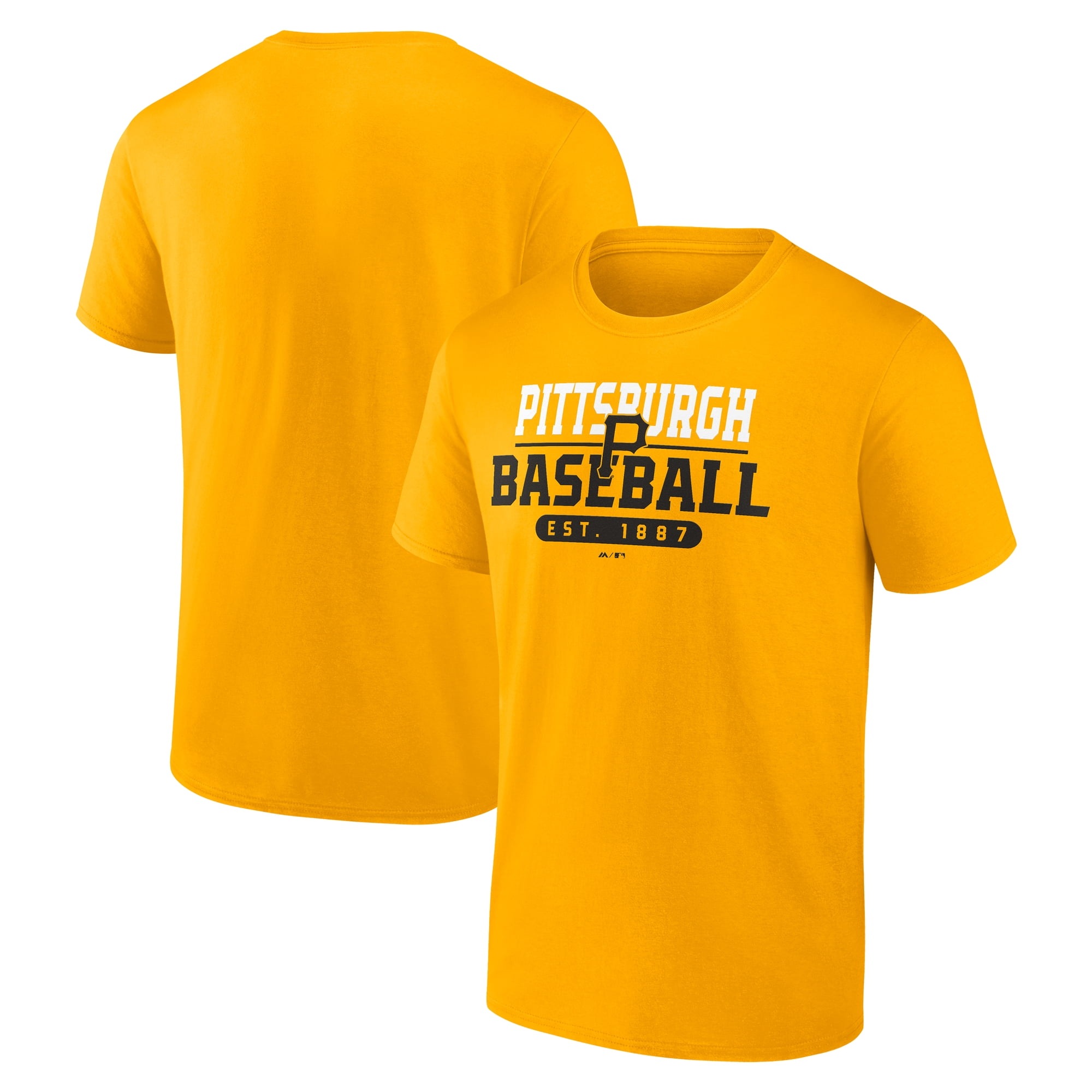Pittsburgh Pirates Men's Gold Zero In Cotton T-Shirt, Up to Size 3XL