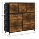 thumbnail image 2 of Comoda Cajonera para Recamara, Cómoda Gran Capacidad de 12 Cajones con Parte Superior Madera y Marco De Acero, Mueble Organizador con Bolsillos Laterales y Ganchos para Armarios, 2 of 8