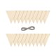 thumbnail image 1 of FFY 20 Pieces Pennant Banner Wooden Triangle Flags For Garland Holidays Gift 26-27s, 1 of 5