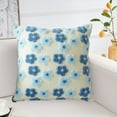 thumbnail image 5 of Flower Fleece Pillow Cover Soft Decorative Throw Pillow Covers Square Jacquard Pillowcase for Sofa Bedroom Living Room, 5 of 5